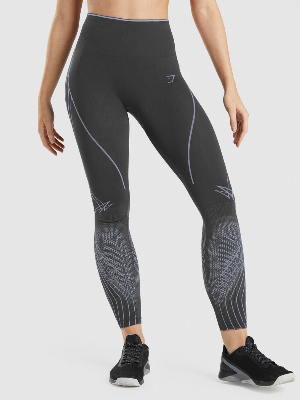 Gymshark Leggings Medium Womens Gray Apex High Rise Seamless Heat Sweat Mapping